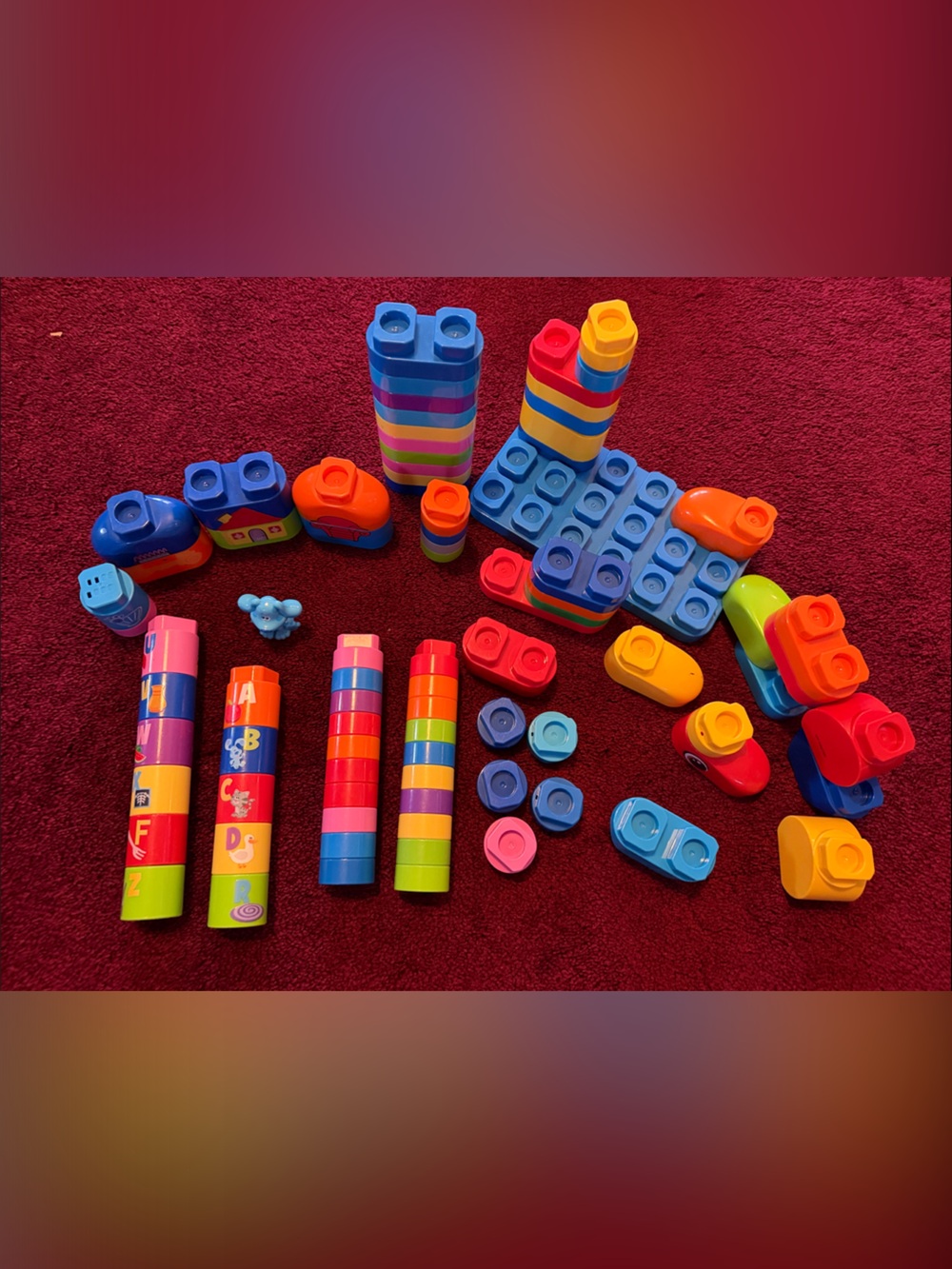 Colorful Interlocking Building Blocks Set for Creative Play - Multicolor